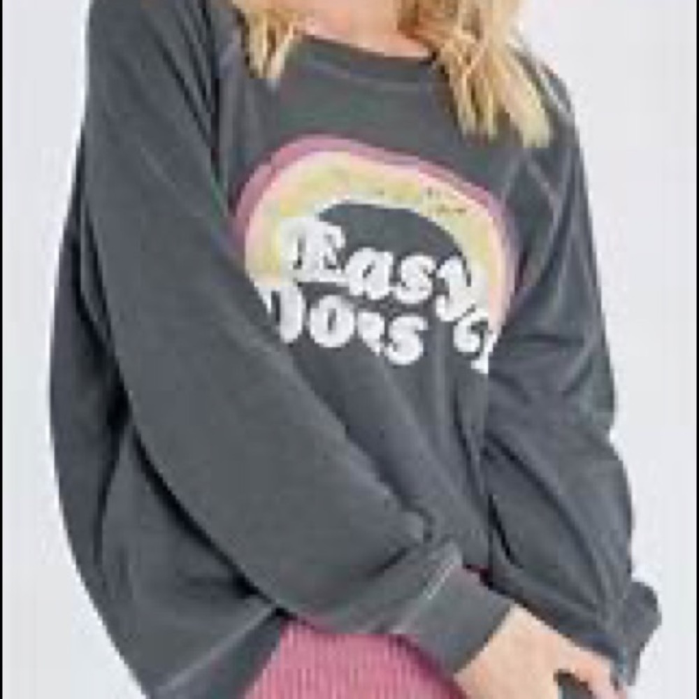⭐️Wildfox easy does it statement sweatshirt nwt size xs charcoal